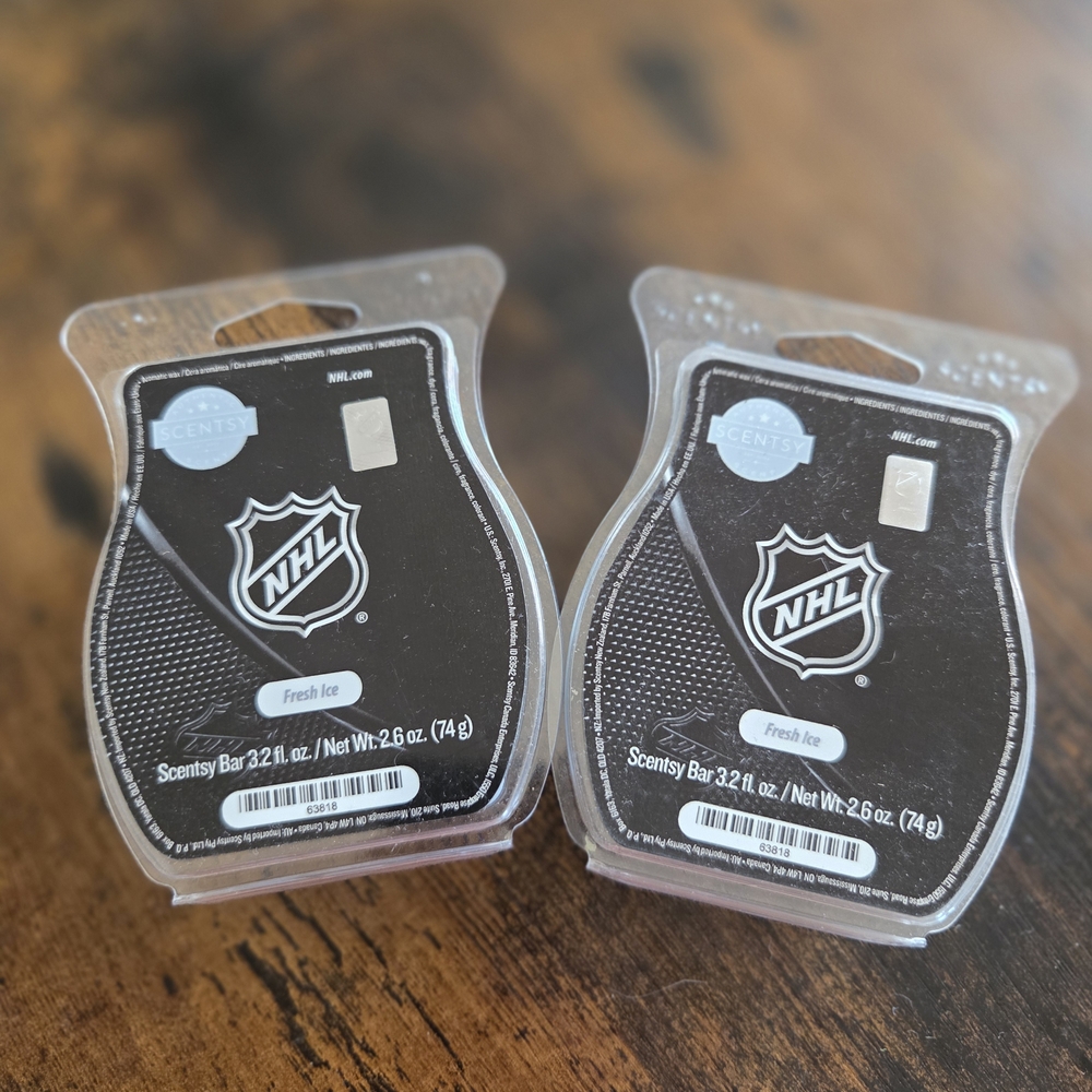 Scentsy Black NHL Fresh Ice Wax Melt Bars (2-Pack)